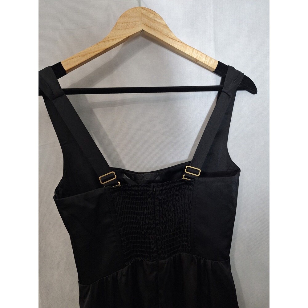 Show Me Your MuMu Nina Maxi Dress Sz Small Black Satin Elegant Wedding Formal - Picture 16 of 16